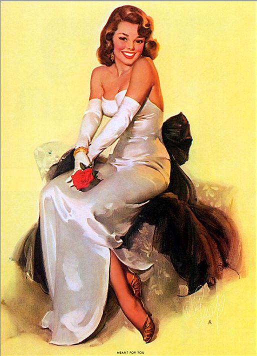 Pinup art by Al Buell 