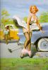 Pin-up art by Art Frahm