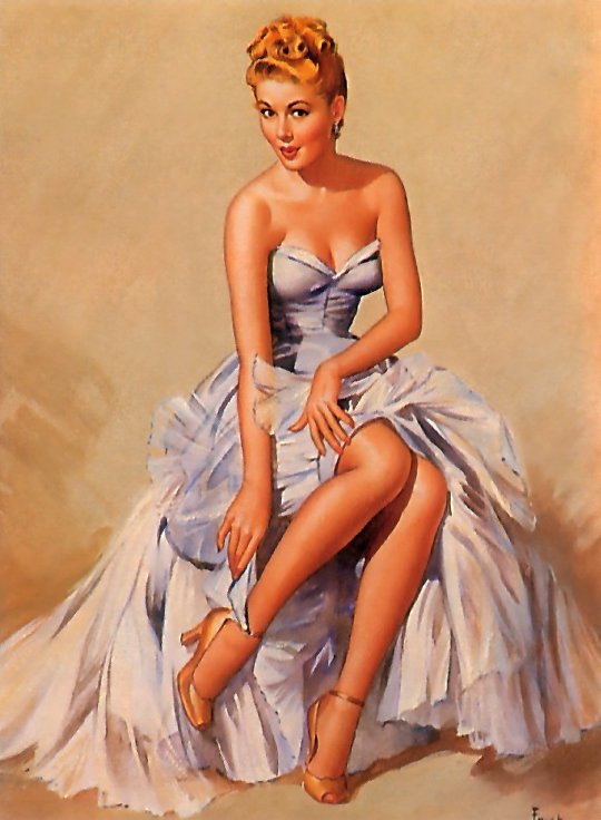 Pinup art by Pearl Frush