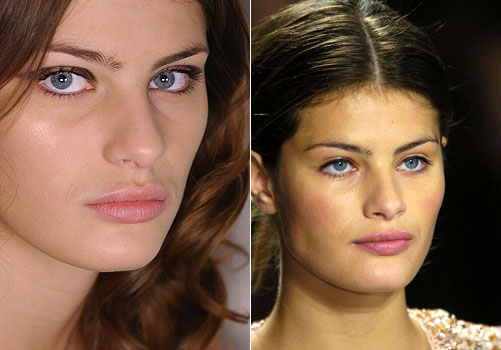In the picture on the left side below it appears that Isabeli Fontana even