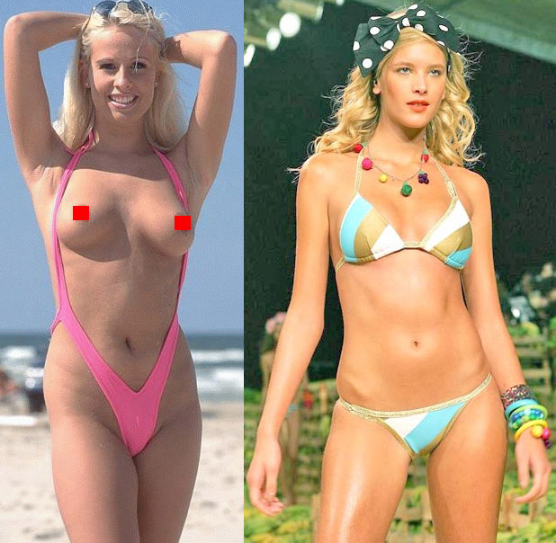 Contrast rib cage relative size between the glamour model (left) and the high-fashion model (right).